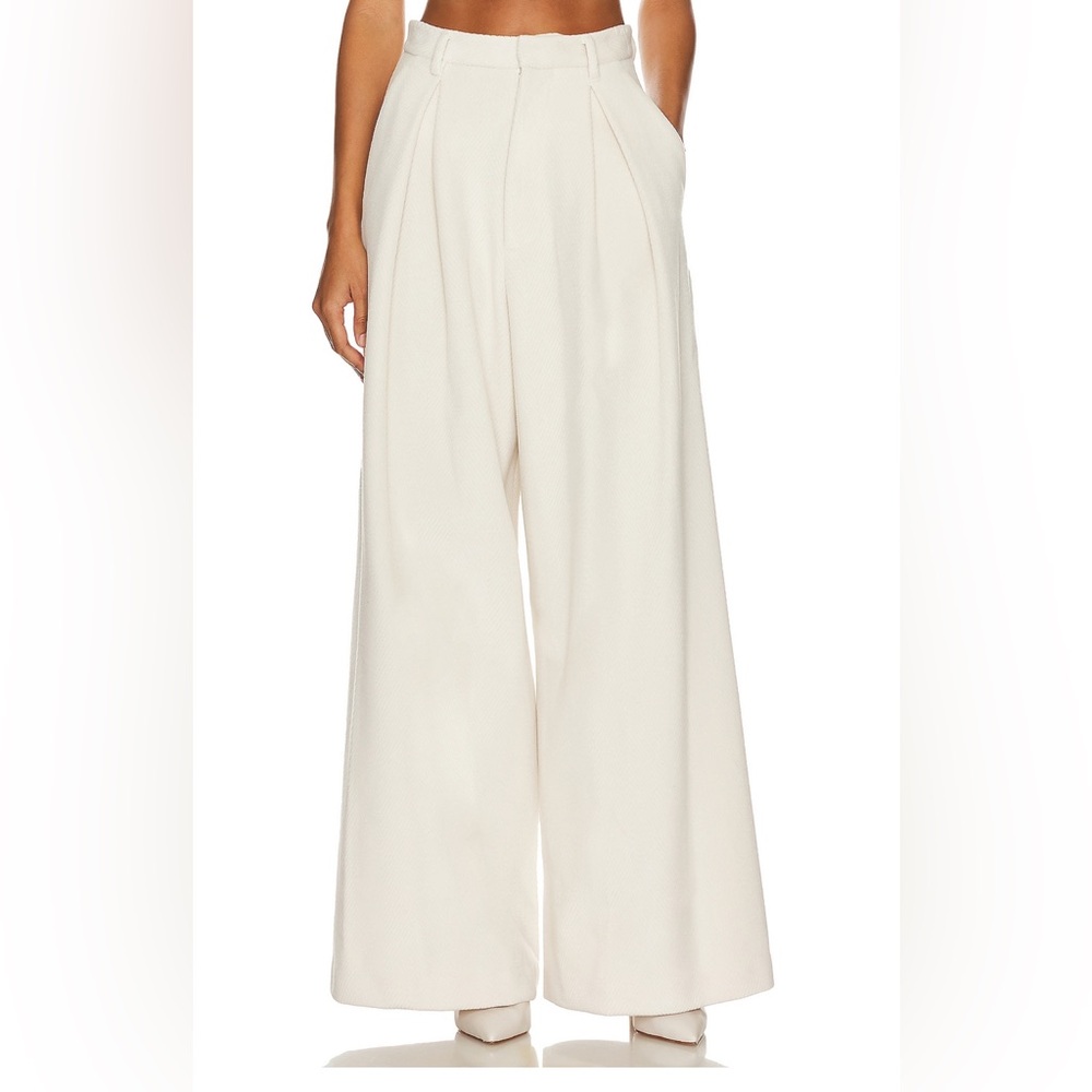 GIUSEPPE DI MORABITO Wide Leg Trouser in Milk White
